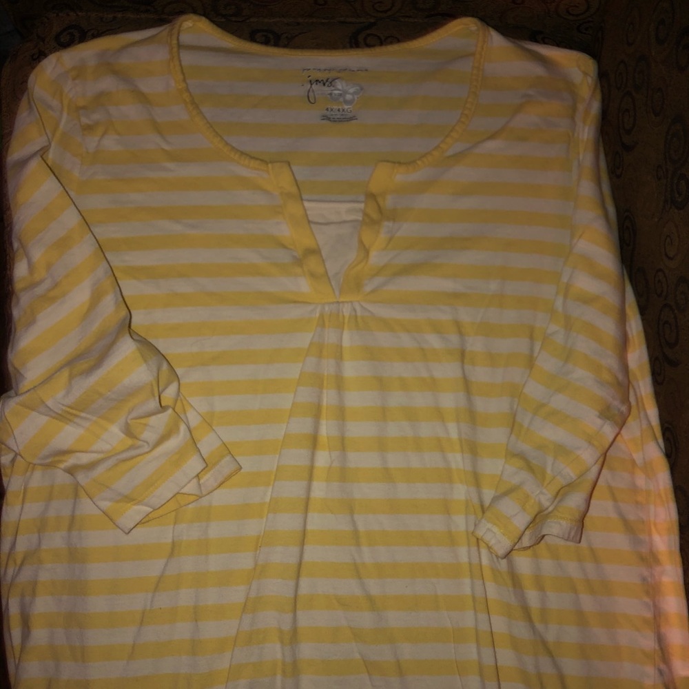 Just my size, 4x, yellow, 3/4 sleeve, Womans